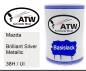 Preview: Mazda, Brilliant Silver Metallic, 38H / UI: 500ml Lackdose, von ATW Autoteile West.